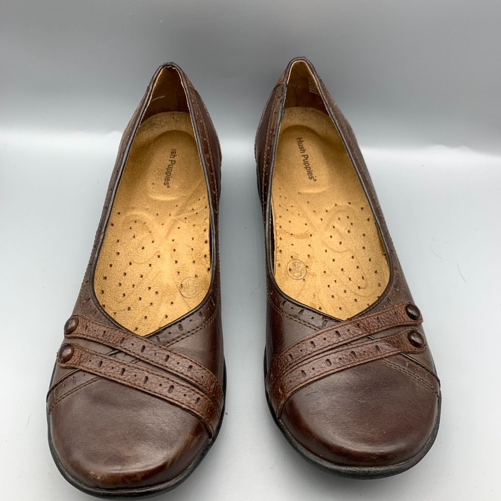 Hush Puppies Zero G size 11W Brown Leather Slip-on Shoes - Picture 2 of 10